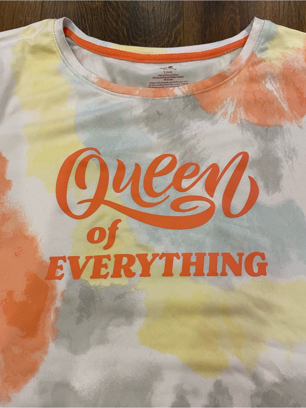 Tie dye tee shirt Queen of Everything short sleeve